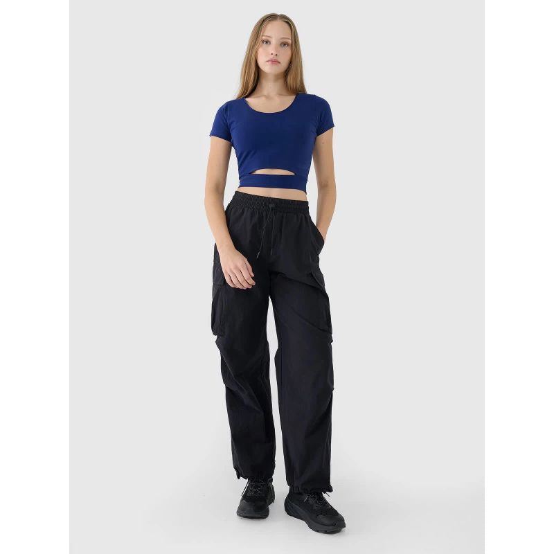 Women's crop top plain t-shirt 4F 4FRSS25TTSHF2695-31S *Kategoria tymczasowa Your Sports Performance