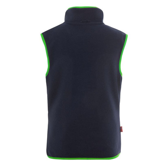 Trollkids Kids Arendal Vest Navy/Viper Green (134-100) Trollkids