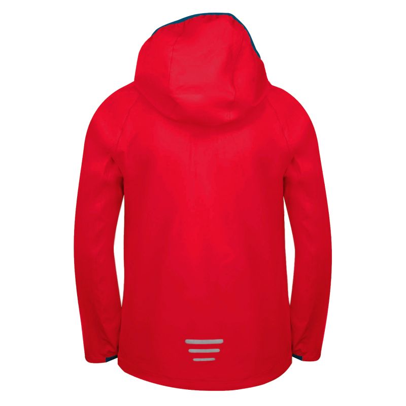 Trollkids Kids Kvalvika Jacket red hooded softshell jacket for girls/boys (328-414) In preparation Your Sports Performance