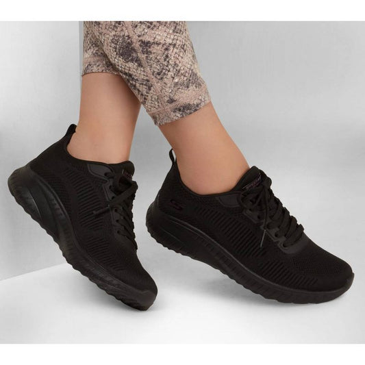 Skechers Memory Foam Bobs Squad Chaos W 117209 BBK shoes Footwear/Lifestyle/Skechers Your Sports Performance
