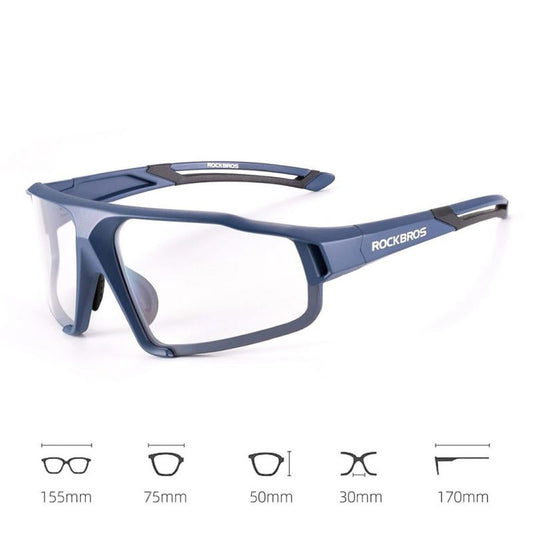 Rockbros SP216BL Photochromic UV400 Cycling Glasses - Blue Import z Action/Rowery i akcesoria/Okulary Your Sports Performance