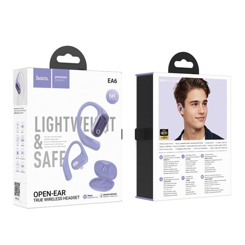 Hoco EA6 Wireless Headphones (Purple) In preparation Your Sports Performance