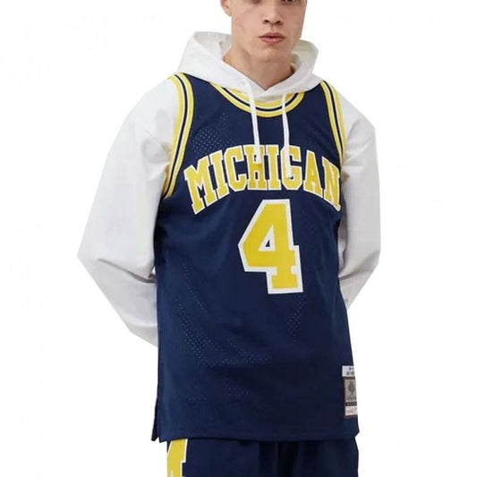Mitchell & Ness NCAA Swingman Road Jersey Michigan1991 Chris Webber SMJY4437-UMI91CWEASBL Clothing/Lifestyle/T-shirts/Mitchell & Ness Your Sports Performance