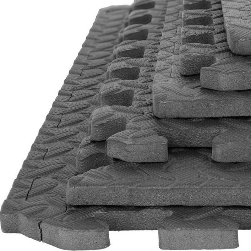 Puzzle mat for sports equipment, light gray, 9 pieces, HMS MP12 In preparation Your Sports Performance