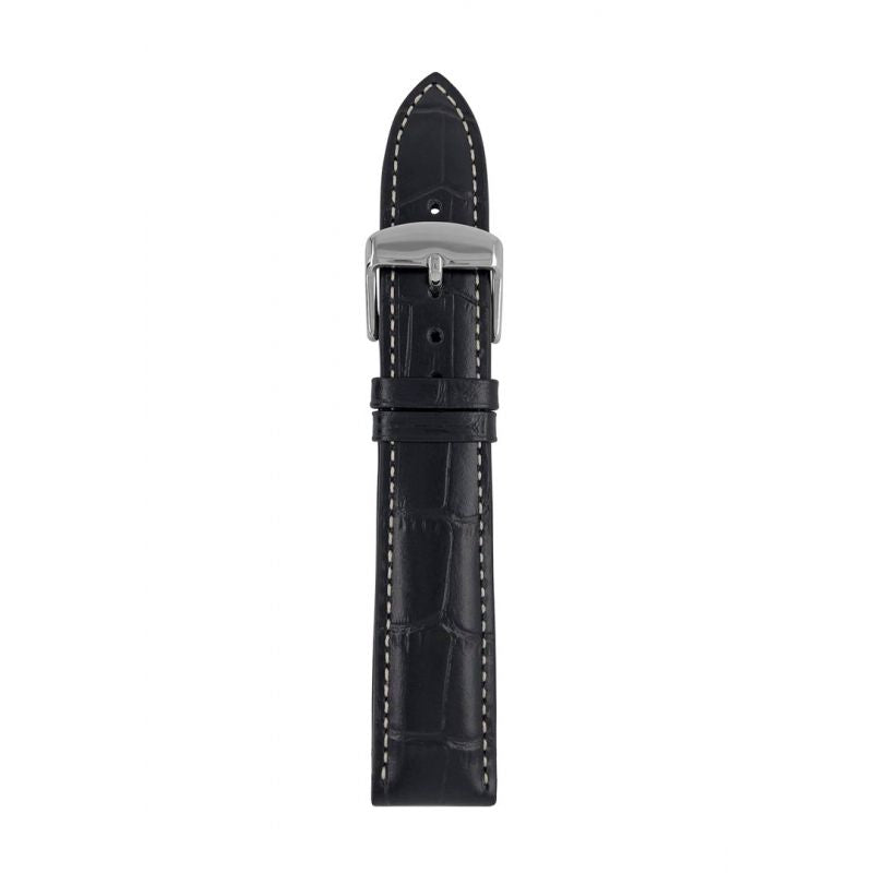 Zeppelin black leather strap, 20 mm Akcesoria sportowe i turystyczne/Zegarki sportowe Your Sports Performance