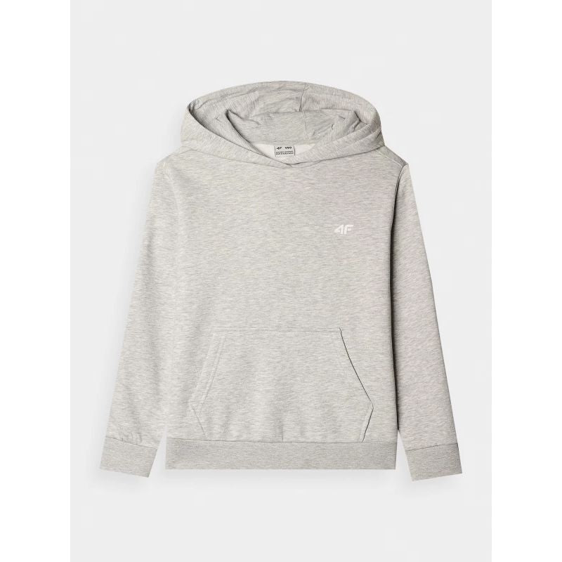 Girls' sweatshirt with hood, open, 4F Junior 4FJWMM00TSWSF1316-27M *Kategoria tymczasowa Your Sports Performance