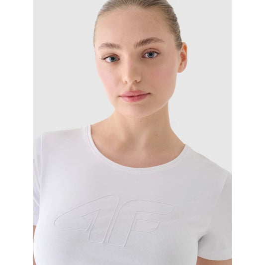 Slim T-shirt with print for women 4F 4FWMM00TTSHF1846-10S *Kategoria tymczasowa Your Sports Performance