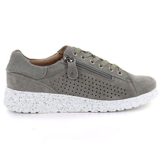Women's leather openwork shoes on a green platform M.Daszyński 26PB17-04 M. Daszyński