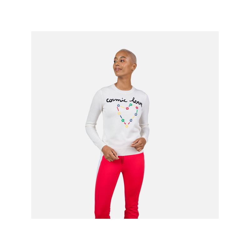 Rossignol W Esther Round Neck Sweater White Import z PMSport Your Sports Performance
