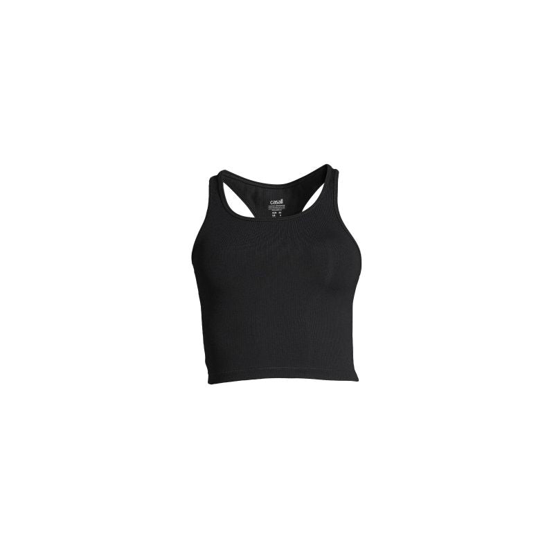 CASALL Crop Rib Racerback Sports T-Shirt Black Import z PMSport Your Sports Performance