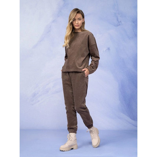 Women's corduroy sweatshirt without hood OUTHORN OTHAW22TSWSF076-80S *Kategoria tymczasowa Your Sports Performance
