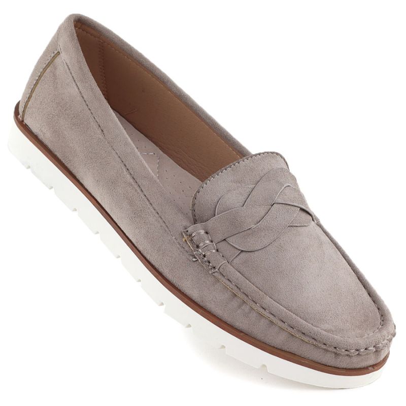Women's taupe suede moccasin shoes Vice Versa 834280 To be categorized Your Sports Performance