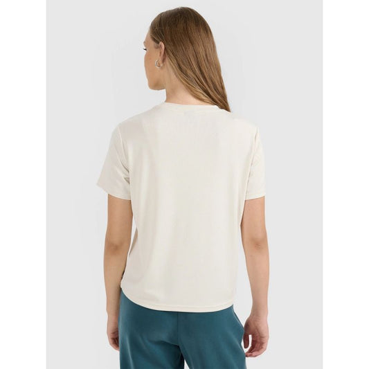 Women's ribbed knit t-shirt with modal 4F 4FRAW25TTSHF3282-12S *Kategoria tymczasowa Your Sports Performance