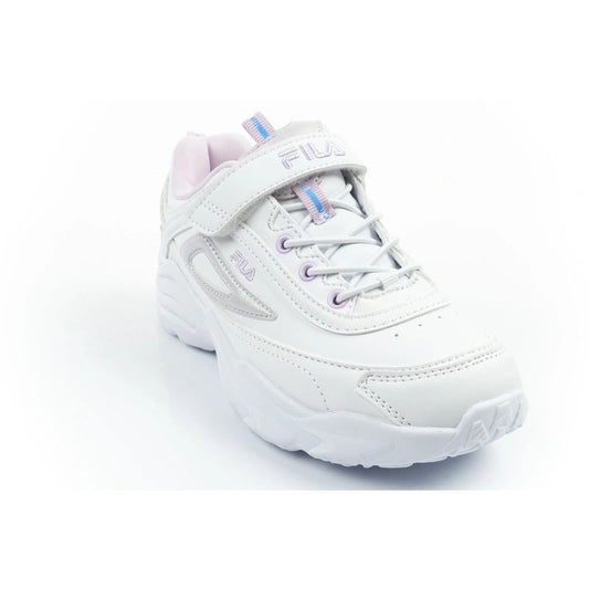 Fila Skye V children's sports shoes for girls with velcro, white