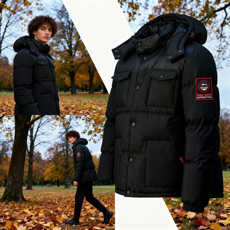 Geographical Norway men's jacket BAREDA DB BLACK MEN 096 BLACK (WY3882H/GN-NOIR) Geographical Norway