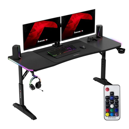 Huzaro Hero 4.6 RGB Black Gaming Desk Gaming PC/Stoliki i biurka Your Sports Performance