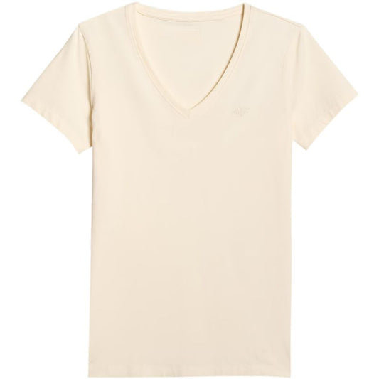 Women's T-shirt 4F F2969 cream 4FWAW25TTSHF2969 12S In preparation Your Sports Performance