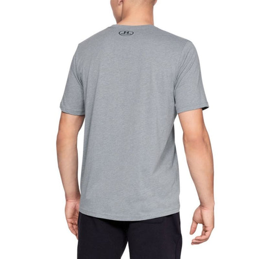 T-shirt UA Sportstyle Left Chest SS M 1326799 - gray Clothing/Running Your Sports Performance