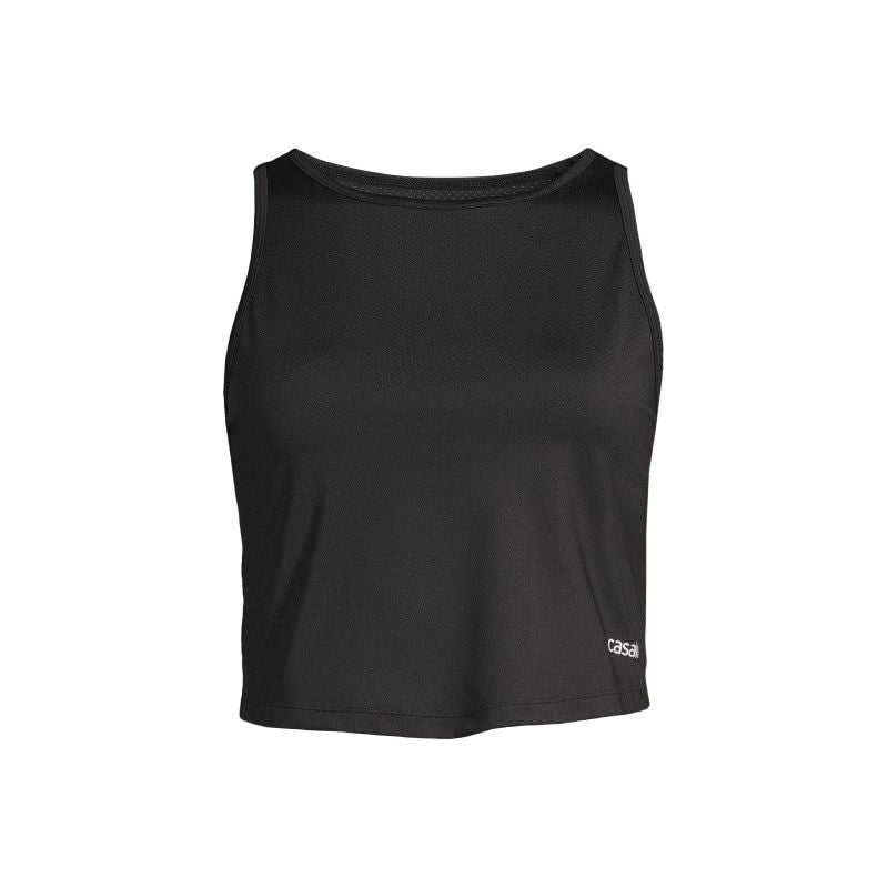 CASALL Laser Mesh Crop Top Black Casall