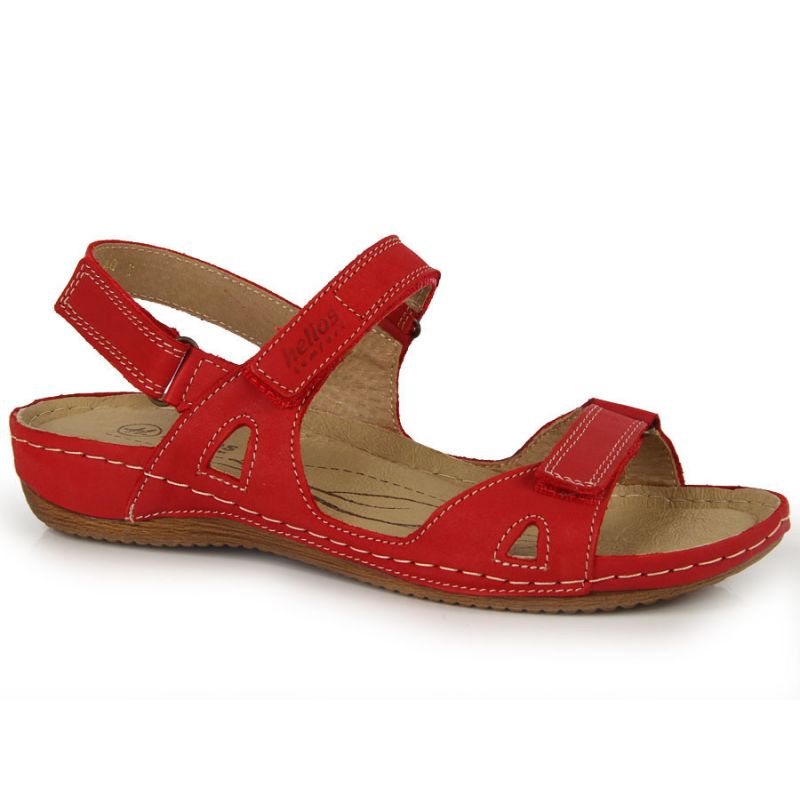 Red Velcro leather sandals W Helios 205 Footwear/Outdoor Your Sports Performance
