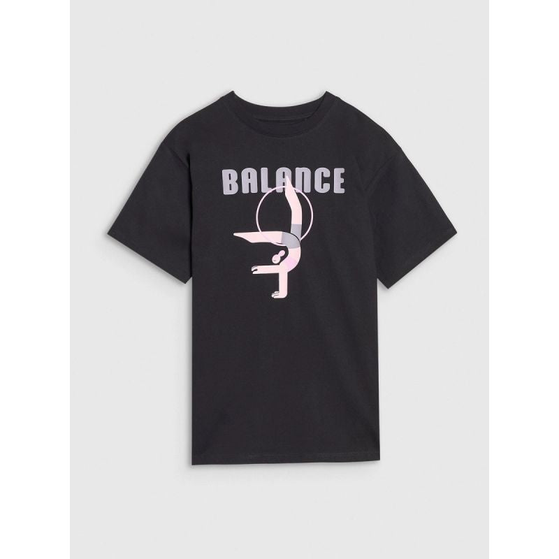 Oversized T-shirt with print for girls 4F FJRSS25TTSHF2646-20S *Kategoria tymczasowa Your Sports Performance