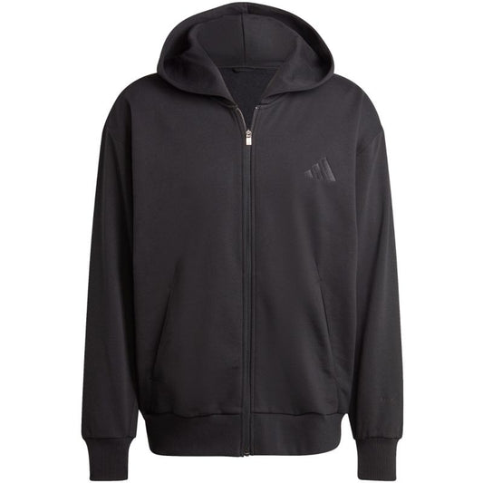 Men's adidas All Szn Fleece Full-Zip Hoodie Black IX1249 In preparation Adidas