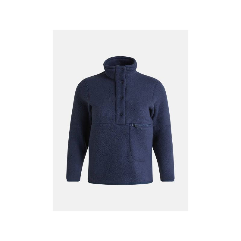 Peak Performance W Fleece Snap T Neck sweatshirt blue Import z PMSport Your Sports Performance