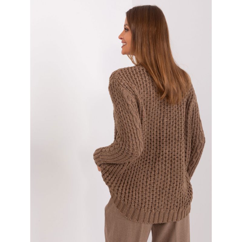 Brown women's cable knit cardigan (BA-SW-8001-1.16P) In preparation Your Sports Performance