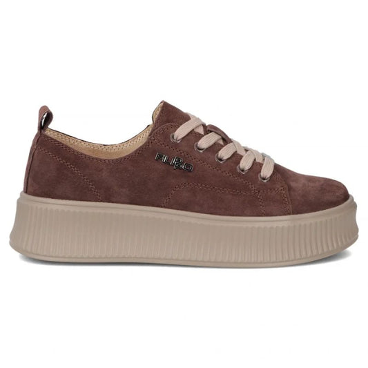 Leather platform sneakers, white, Filippo DP6122 Filippo