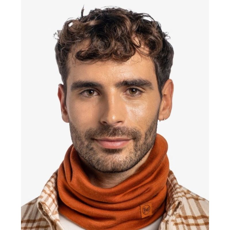 BUFF MERINO HEAVYWEIGHT NECK WARMER SOLID CINNAMON bandana Odzież militarna/Chusty, arafatki, kominy Your Sports Performance