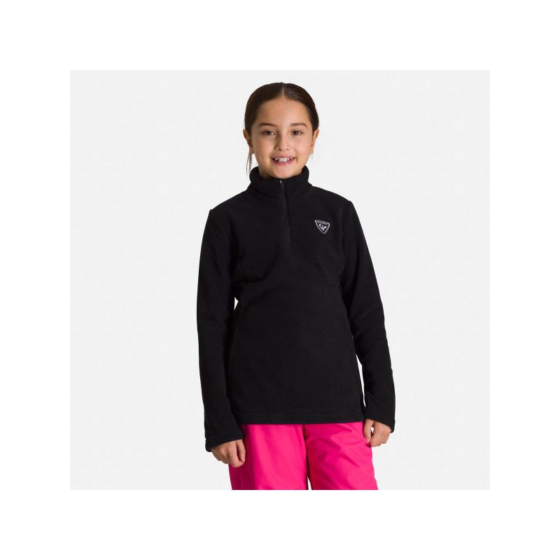 ROSSIGNOL Girl 1/2 Zip Fleece Sweatshirt Black Import z PMSport Your Sports Performance