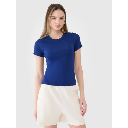 Women's slim ribbed t-shirt 4F 4FWSS25TTSHF1968-30S *Kategoria tymczasowa Your Sports Performance