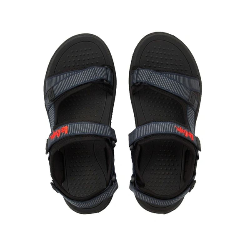 Lee Cooper men's shoes velcro sandals for summer beach light blue black Lee Cooper