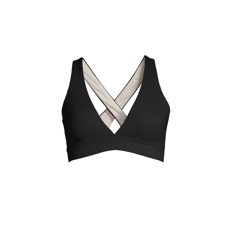 CASALL V-neck Crossback Bikini Top Black Import z PMSport Your Sports Performance