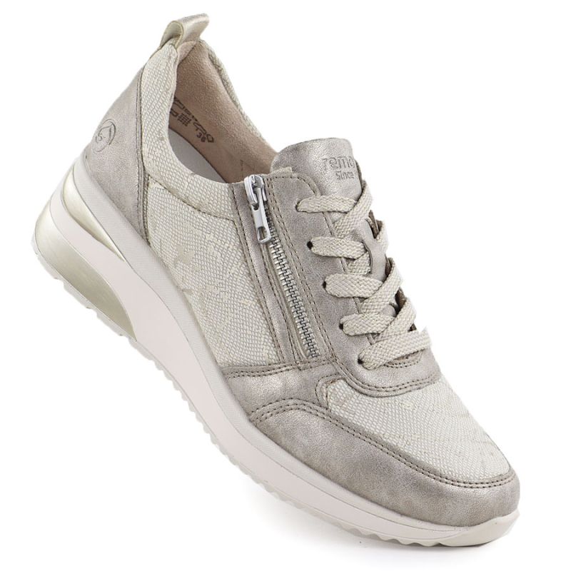 Women's gold wedge sneakers Remonte Rieker D2401-61 To be categorized Your Sports Performance