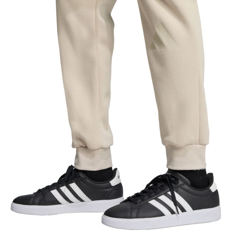 Men's adidas Sportswear Big Logo Fleece Colorblock Tracksuit Beige JX5572 In preparation Adidas