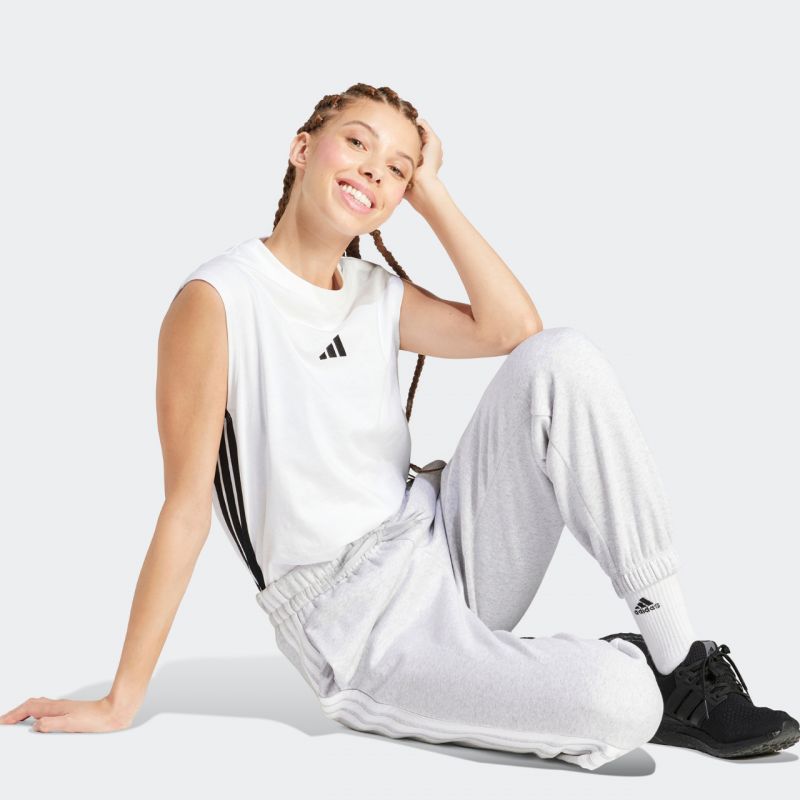 adidas Essentials 3-Stripes Fleece Loose-Fit Pants IN6178 Clothing/Lifestyle/Trousers, shorts Adidas