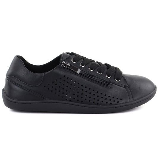 Women's leather barefoot shoes, openwork, black, Gino Fabiani OL38-6 Gino Fabiani