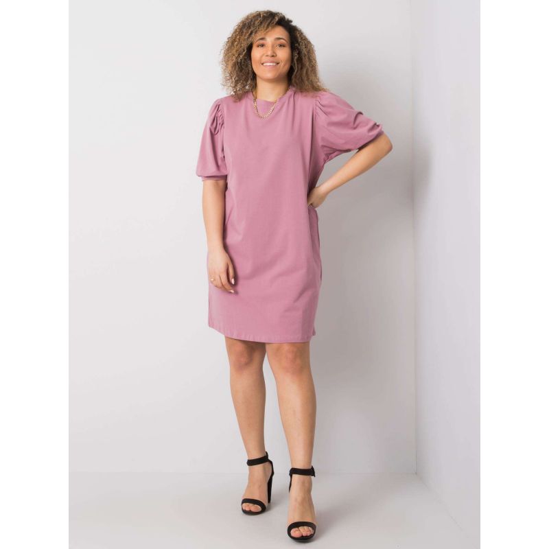 Dusty pink plus size cotton dress (RV-SK-6319.65)  Your Sports Performance