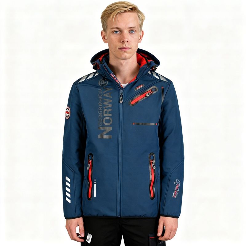 Geographical Norway Softshell ROYAUTE DB NAVY RED MEN 068 (WY2001H/GN/Navy / Red) Geographical Norway