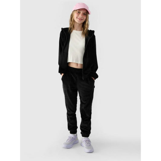 Girls' velour zip-up hoodie sweatshirt 4F Junior 4FJWAW24TSWSF1217-20S *Kategoria tymczasowa Your Sports Performance
