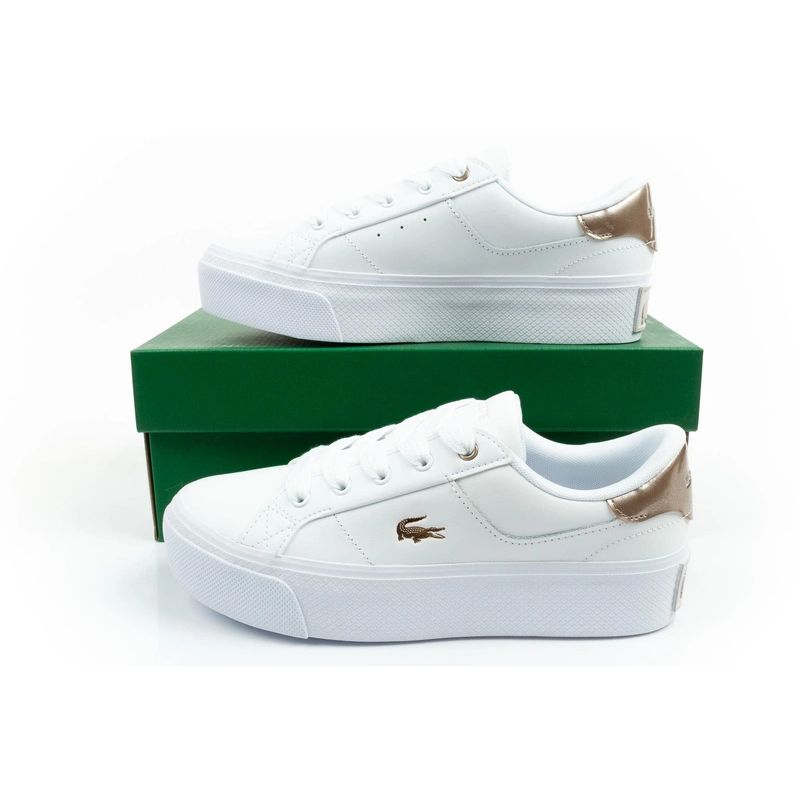 Lacoste women's sports shoes Ziane Platform 126 sneakers white fashionable Lacoste