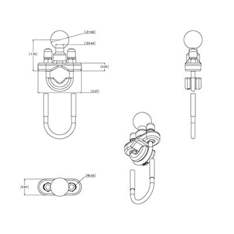 RAM MOUNT handlebar mount RAM-B-231ZU In preparation Your Sports Performance