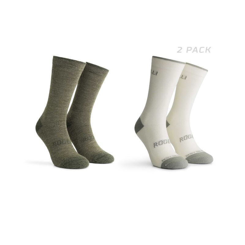 Rogelli WOOL socks 2-pack military/sand 44-47 Rogelli/Rower/Men/Akcesoria/Skarpetki Your Sports Performance