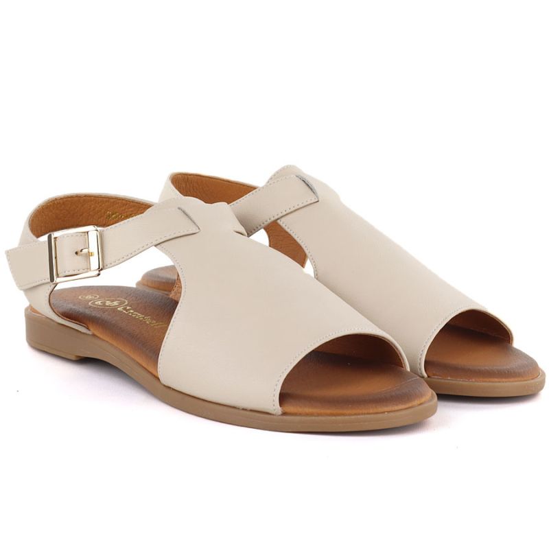 Beige women's leather sandals Cambell 19391 Cambell