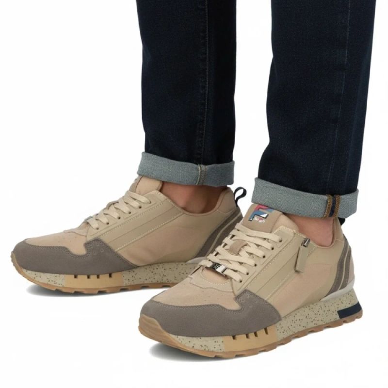Leather men's sneakers, beige, Filippo MSP7836 Filippo