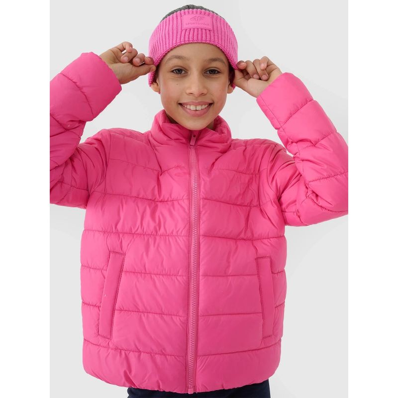 Girls' down jacket with synthetic filling 4F 4FJWSS25TDJAF515-54S *Kategoria tymczasowa Your Sports Performance