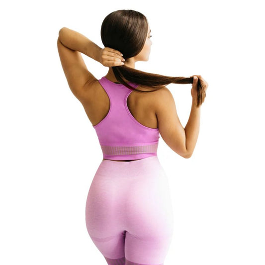 GymHero Stripes Bra BRA-MAUVE Purple L In preparation Your Sports Performance