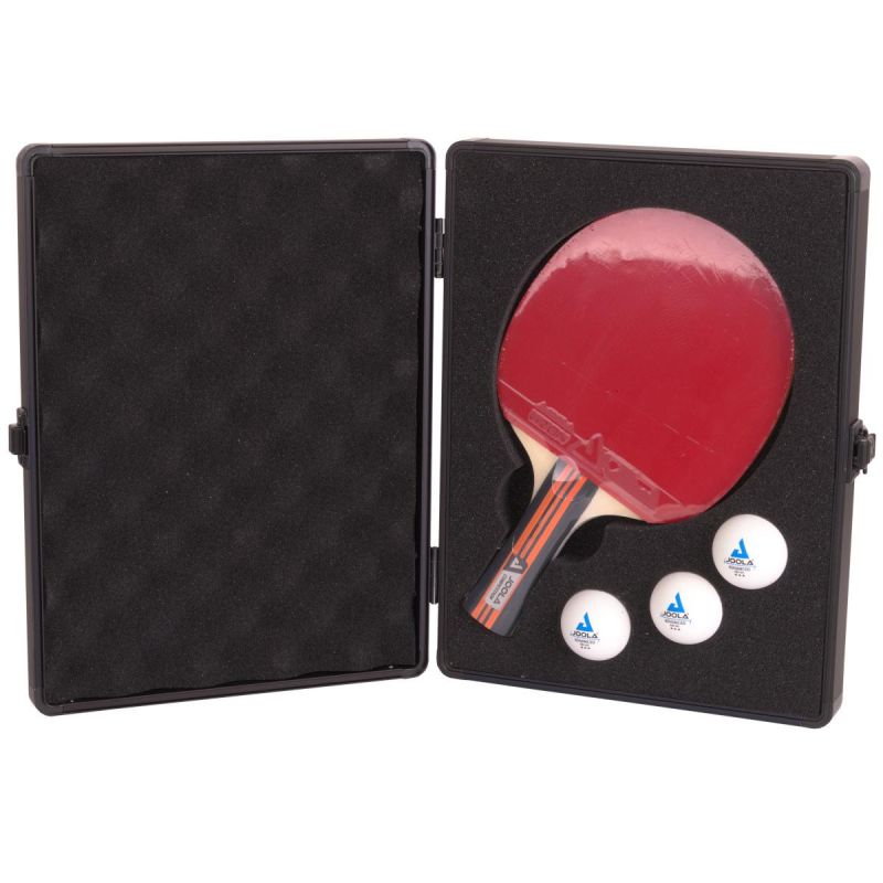CASE COVER FOR RACKET AND 3 BALLS FOR TABLE TENNIS JOOLA ALU BLACK Sport/Sporty Rakietowe/Tenis Stołowy/Akcesoria Your Sports Performance