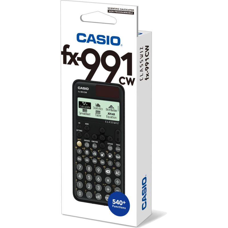 CASIO FX-991CW SCIENTIFIC CALCULATOR BOX. Black. In preparation Your Sports Performance